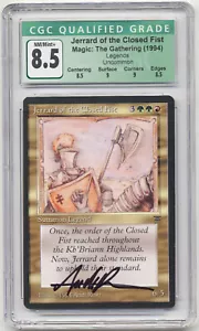 Graded Signed Jerrard of the Closed Fist CGC 8.5 Legends Artist Andi Rusu MTG! - Picture 1 of 2