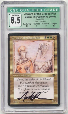 Graded Signed Jerrard of the Closed Fist CGC 8.5 Legends Artist Andi Rusu MTG! - Image 1 of 2