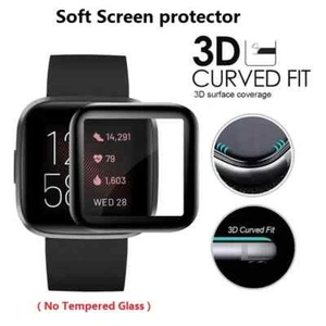 Screen Protector For Fitbit Versa / 2 / 3 / 4 / Sense - 3D Curved Soft Film - Picture 1 of 7