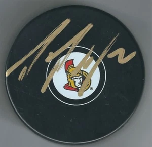 AUTOGRAPHED DION PHANEUF Ottawa Senators Hockey Puck - w / COA - Picture 1 of 1