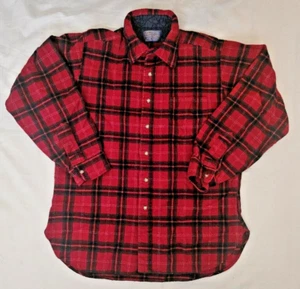 Vintage Pendleton Womens Button Up Wool Shirt Red Plaid Size Large VGC - Bild 1 von 5
