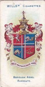 Borough Arms 2nd Series 1904, Wills Cigarette Card, 56 Ramsgate
