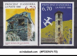 ANDORRA FRENCH - 1996 CHURCHES ARCHITECTURE SG#F520-F521 2V MNH - Picture 1 of 1