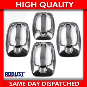 CHROME VIEW DOOR HANDLE COVER 4 DOOR FOR FIAT DUCATO CITROEN RELAY (2006+ON) - Picture 1 of 13