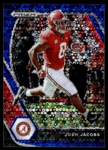 Panini Prizm Blue Circles Prizm Josh Jacobs Alabama Crimson Tide #95 2021 - Imagen 1 de 2