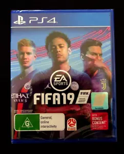 Sony PS4 FIFA 19 Video Game Soccer Football Neymar KDB Dybala New Sealed - Picture 1 of 2