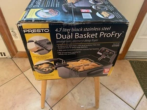 Presto 05466 Steel Deep Fryer Dual Basket Profry - Picture 1 of 5