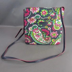 Vera Bradley Petal Paisley Kunstleder Handtasche 10,5" quadratisch Blumenmuster Handtasche - Bild 1 von 9