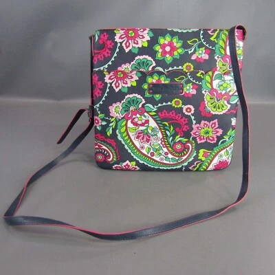Cartera de mano Vera Bradley de cuero sintético de cachemira con pétalos de 10,5" cuadrada floral Foto 1 de 4