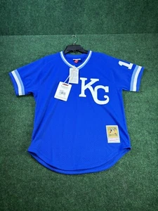 Mitchell & Ness 1989 BO JACKSON #16 Kansas City Royals BP Jersey Blue Men's M 40 - Picture 1 of 10