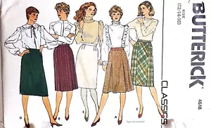 Fitted Office Business Skirt Sewing Pattern 4618 Size 12 Butterick 70s 80s Vtg - Picture 1 of 4