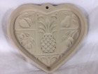 2001 PAMPERED CHEF Hospitality Heart Cookie Mold Press Stoneware USA