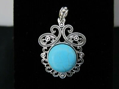 Colgante turquesa natural ¡VENDEDOR DE EE. UU.! Foto 1 de 2