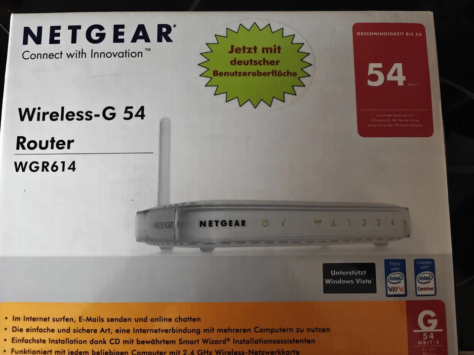 NETGEAR 54 Mbps Wireless Router WGR614 v7 - Bild 1 von 1