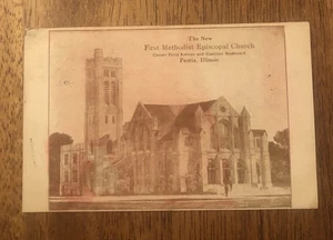 Die neue erste methodistische Episkopalkirche Peoria, Illinois. Postkarte (WP8) - Bild 1 von 2