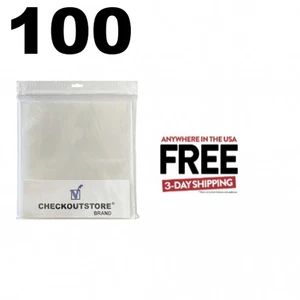 100 COS Clear Plastic CPP for 12" Vinyl 33 RPM Records (Outer Sleeves) **1-3 DAY - Imagen 1 de 4