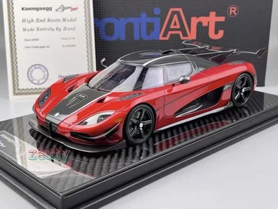 *罕见* Frontiart 1:18 糖果红 Koenigsegg Agera XS 树脂汽车模型限量版  — 第 1/4 张图片