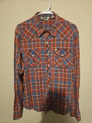 Salt Valley Western Men's Plaid Pearl Snap Shirt Size Large - Image 1 of 4