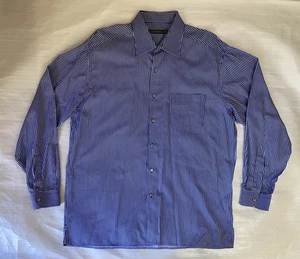 Ermenegildo Zegna Herren Gr. XXL Gestreiftes Hemd mit Knopfleiste Blau Langarm Freizeit - Bild 1 von 10