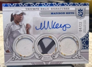 MADISON KEYS 2024 Topps Royalty Tennis Triumph Relic Signatures Auto Blue /23 - Picture 1 of 2