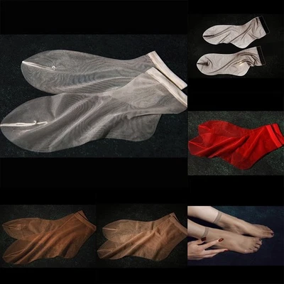 Calze donna alla caviglia in rete trasparente 3 paia calze elastiche nylon rete trasparente - Immagine 1 di 4