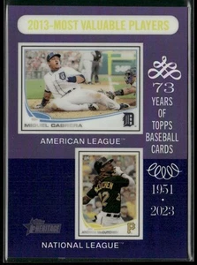 2013 MVPs (Cabrera / McCutchen) 2024 Topps Heritage Chrome Purple Refractor #206 - Picture 1 of 2