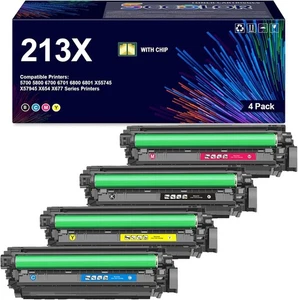 for HP 213X High Yield Toner Set (W2130X, W2131X, W2132X, W2133X) 4 PACK Sealed - Picture 1 of 4