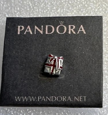 Authentic Pandora 🌟 Mini Floating Locket Red Bow Present 🌟 S925 ALE - Image 1 of 4