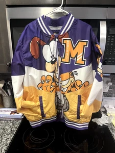 Garfield X Members Only Jacket Mesh Lining & Zip Closure Large Unisex Sz 3XL - Picture 1 of 13