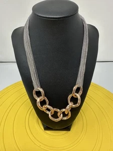 Chic Milor 20 Stranded Chain Rose Gold Plated Sterling Silver Necklace 86g 20 In - Picture 1 of 10