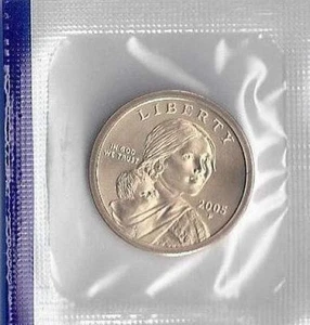 BU ROLL OF 2005-P SACAGAWEA DOLLARS - Picture 1 of 1