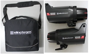 Elinchrom ELC Pro HD 1000/1000 To Go Set Studio Lights with Carry Case & Skyport - Picture 1 of 17