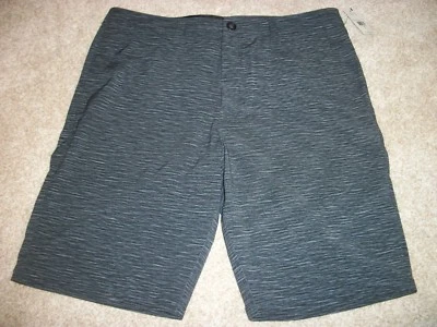 VOLCOM STONE New NWT Mens Casual Chino Surf Turf Walk Shorts Board Hybrid Black - Image 1 of 2