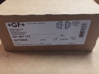 GEORGE FISCHER 161-561-113 3/4" VÁLVULA DE RETENCIÓN DN20 PVC-U (NUEVO) Foto 1 de 2