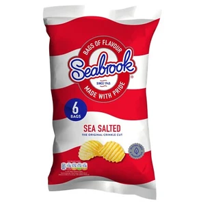 Seabrook Sea Salt Crinkle Cut Crisps 25g x 48 Packs Box REDUCED SHORT DATED - Picture 1 of 1