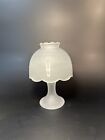 Vintage Westmorland Small White Frosted Fairy Lamp