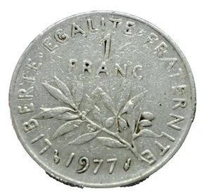 Münze Frankreich 1 Franc 1977 Umlaufmünze - Coin France 1 Franc 1977 💰 - Bild 1 von 6