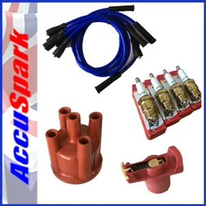Ford Pinto - Accuspark Spark Plugs/Cap/Red Rotor/ BLUE Leads For Bosch - Picture 1 of 9