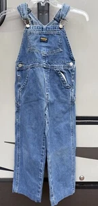 Vintage OshKosh B'Gosh Vestbak Denim Overalls Size 7 USA Made Blue Medium Wash - Picture 1 of 5