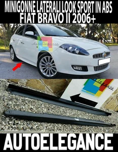 FIAT BRAVO II 2006-2016 SPOILER MINIGONNE LATERALI ABS - SOTTO PORTA SPORTIVE - - Imagen 1 de 11