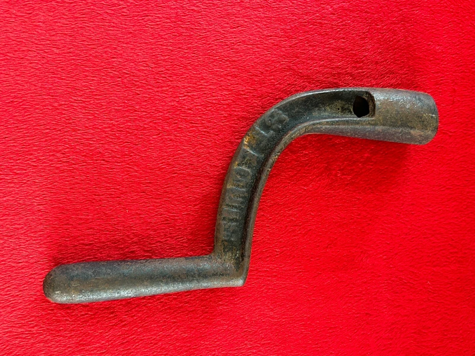 Vintage B & B Cast Iron Wood Coal Stove Cover Lid Lifter Handle Mfg - Image 1 of 4