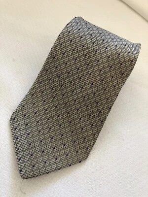 Geoffrey Beene Silver Purple Reptile Scales Silk Necktie Striking - Image 1 of 4