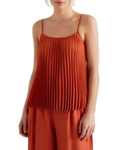 SEED Heritage Orange Pleated Swing Camisole Top SIZE 12 - Picture 1 of 6