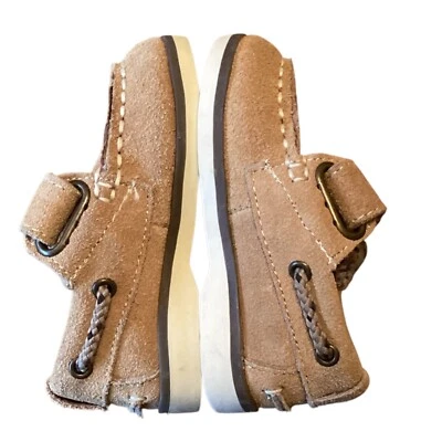 CIRCO Boy’s Suede Boat Shoes Hook & Loop Closure Light Tan Size 3 Never Worn - Image 1 of 4