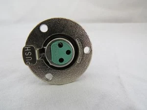 Switchcraft C3F Chassis Mount Microphone Female Receptacle in Nickel Finish - Picture 1 of 1