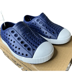 NEW Native Jefferson Kids’ Slip-On Sneaker Regatta Blue / Shell White Size C5 - Picture 1 of 7