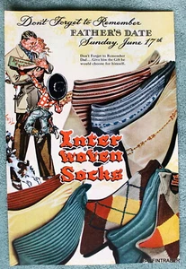 Inter- Woven Socks 1951 Vintage Magazine Print Ads 7 x 10 - Picture 1 of 1