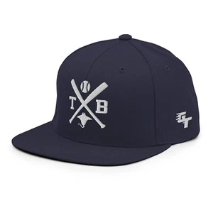 Tampa Bay Baseball Bats Retro Ray Snapback Hat Baseball Cap - Picture 1 of 10