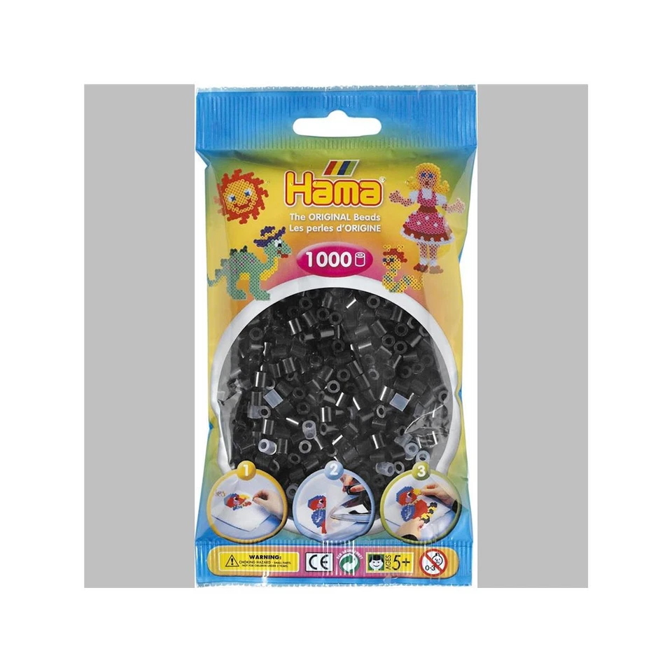 Hama 1000 Midi Bügelperlen 207-18 Schwarz Ø 5 mm Perlen Steckperlen Beads - Bild 1 von 1