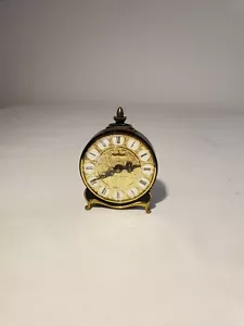 Vintage EMES German brass Travel Alarm Clock - Wind Up Alarm & Clock Work - Picture 1 of 6